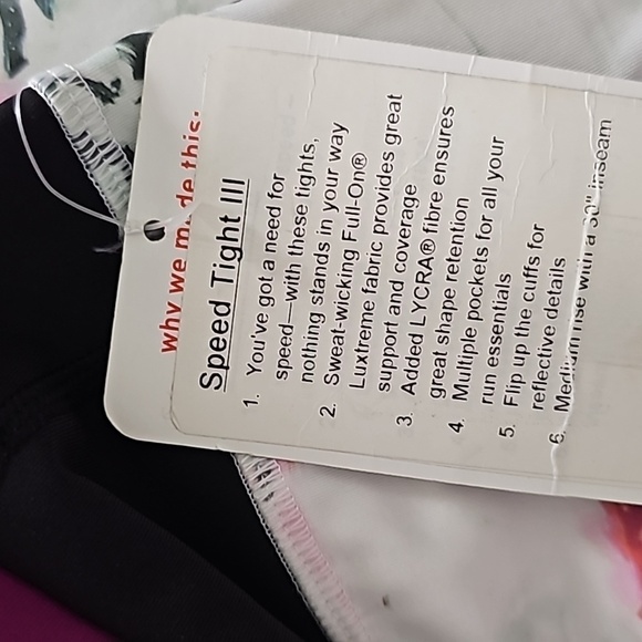 NWT Lululemon Speed Tight III *All Full-On Luxtreme Pigment Wave Multi Black Sz4 - Picture 6 of 14